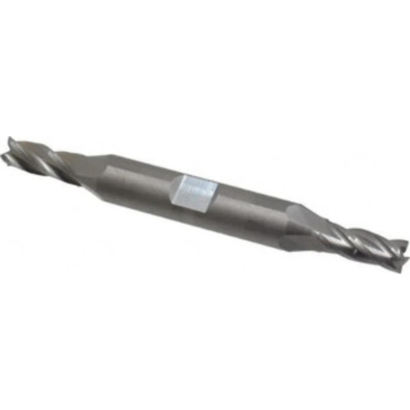 OSG 1/4, 5/8 LOC, 3/8 Shank Diam, 3-3/8 OAL, 4 Flute, Solid Carbide Square End Mill Double End, Uncoated, Spiral Flut...